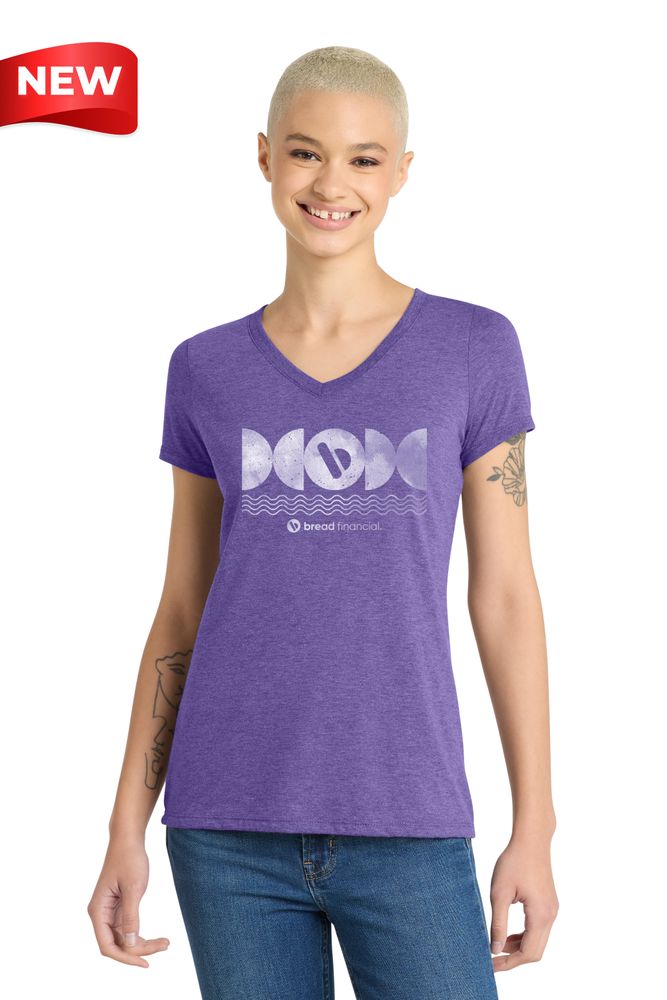 T-Shirt- Women's Purple Perfect Tri V-Neck (INV) primary image