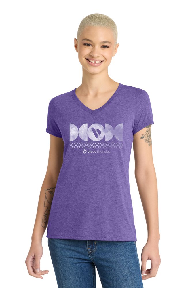T-Shirt- Women's Purple Perfect Tri V-Neck (INV) primary image