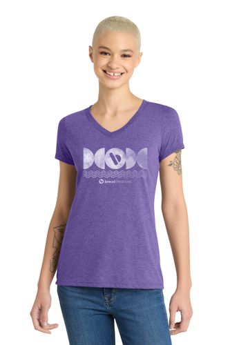 T-Shirt- Women's Purple Perfect Tri V-Neck (INV) image thumbnail