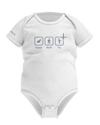 Image of Infant Onesie - "Crawl, Walk, Fly"