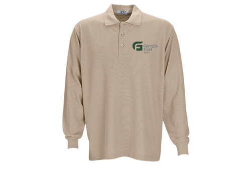 Long Sleeve Soft-Blend Double-Tuck Pique Polo image thumbnail
