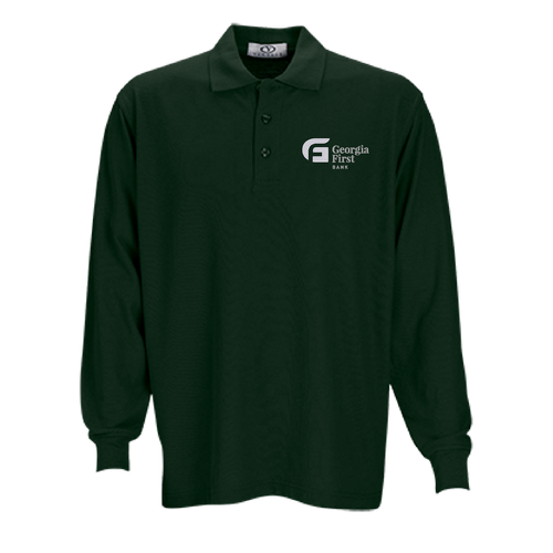 Long Sleeve Soft-Blend Double-Tuck Pique Polo image thumbnail