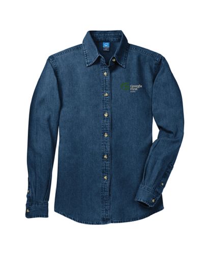 Port & Company® - Ladies Long Sleeve Value Denim Shirt image thumbnail