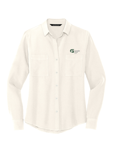 Mercer+Mettle™ Women's Stretch Crepe Long Sleeve Camp Blouse image thumbnail