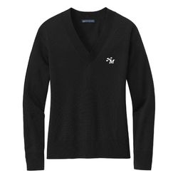 Image of Brooks Brothers Women's Cotton Strech V-Neck Sweater