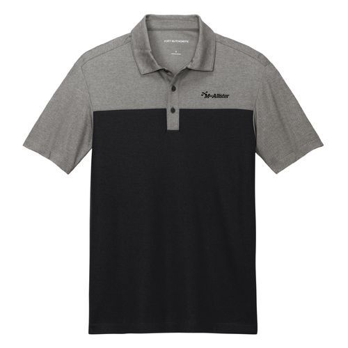 Port Authority Fine Pique Bleck Blocked Polo image thumbnail