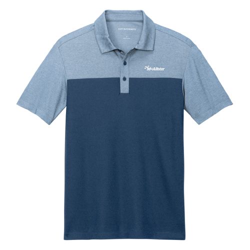 Port Authority Fine Pique Bleck Blocked Polo image thumbnail