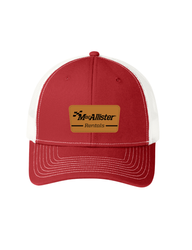 Image of C112 Snapback Trucker Cap - Faux Leather Patch