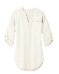 Image of Ladies 3/4-Sleeve Tunic Blouse- LW7013