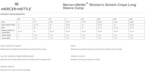 MERCER+METTLE Women's Stretch Crepe Long Sleeve Camp- MM-2013 image thumbnail