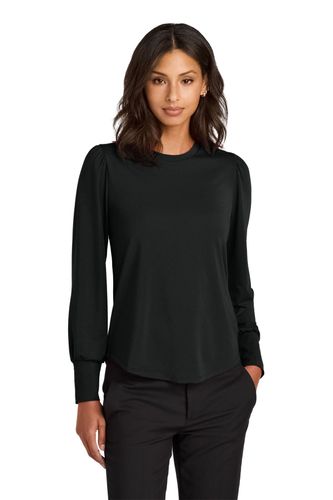 Mercer+Mettle Women's Stretch Jersey Long Sleeve Blouson Top MM1019 image thumbnail