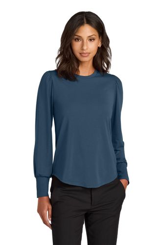 Mercer+Mettle Women's Stretch Jersey Long Sleeve Blouson Top MM1019 image thumbnail