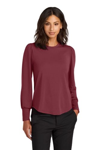Mercer+Mettle Women's Stretch Jersey Long Sleeve Blouson Top MM1019 image thumbnail