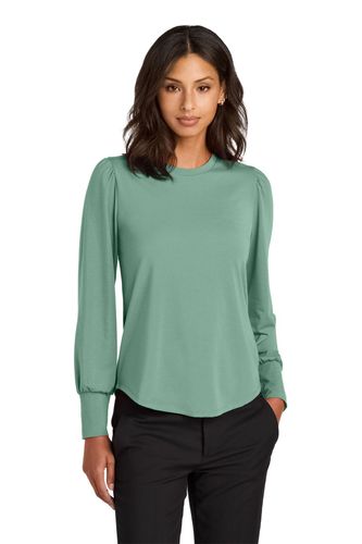 Mercer+Mettle Women's Stretch Jersey Long Sleeve Blouson Top MM1019 image thumbnail
