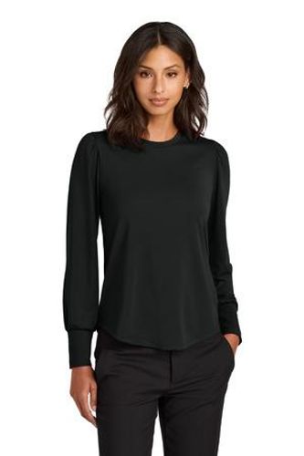 Mercer+Mettle Women's Stretch Jersey Long Sleeve Blouson Top  image thumbnail