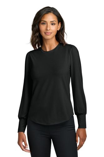 Mercer+Mettle Women's Stretch Jersey Long Sleeve Blouson Top  image thumbnail
