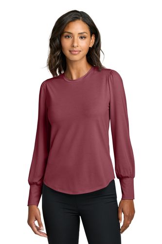 Mercer+Mettle Women's Stretch Jersey Long Sleeve Blouson Top  image thumbnail