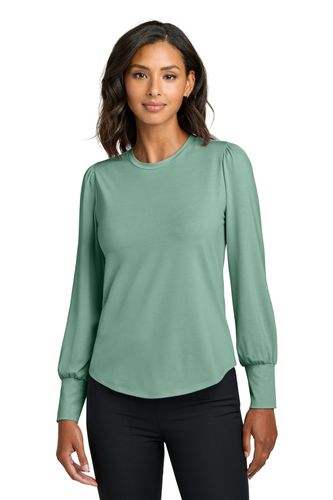 Mercer+Mettle Women's Stretch Jersey Long Sleeve Blouson Top  image thumbnail