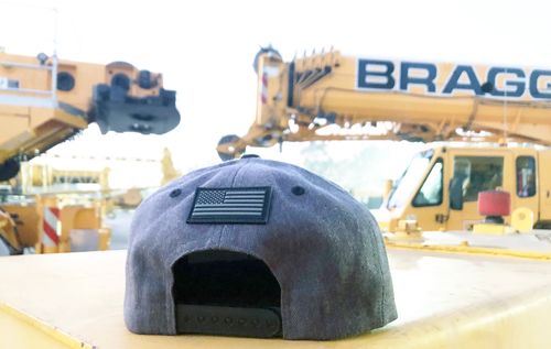 B Logo Rubber Patch Flat Bill Hat (Snapback) image thumbnail