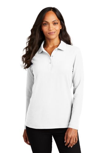 Port Authority® Ladies Silk Touch™ Long Sleeve Polo image thumbnail
