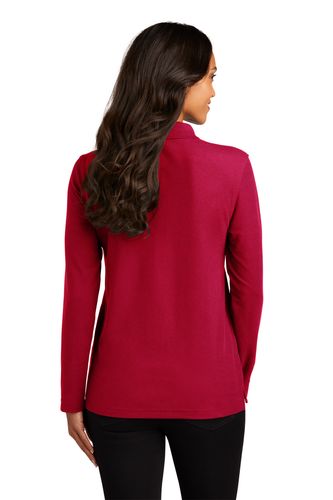 Port Authority® Ladies Silk Touch™ Long Sleeve Polo image thumbnail
