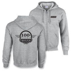 Image of Grey Full Zip Sweatshirt - 100+ Years