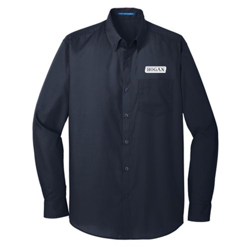 Men's Navy Hogan Long Sleeve Poplin image thumbnail