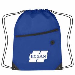 Image of Royal Blue Drawstring Bag with Pouch