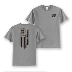 Image of Grey A4 Tee - H Team Flag