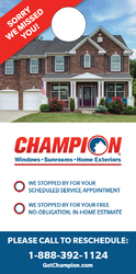 Image of Sorry We Missed You Door Hanger (100 per pack)