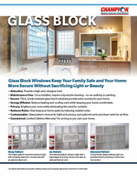 Image of Glass Block Sell Sheet (50 per pack)