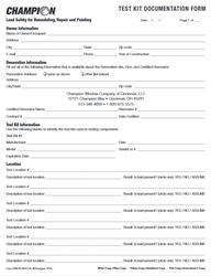 Image of Test Kit Documentation Form (500 per pack)