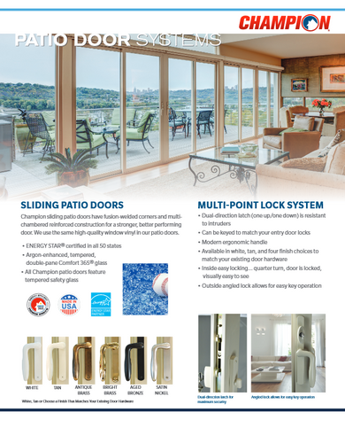 Patio Doors Sell Sheet (50 per pack) image thumbnail