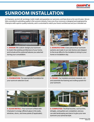 Image of Sunroom Installation Sell Sheet (50 per pack)