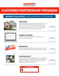 Image of Customer Partnership Info Sheet (Packs of 50)