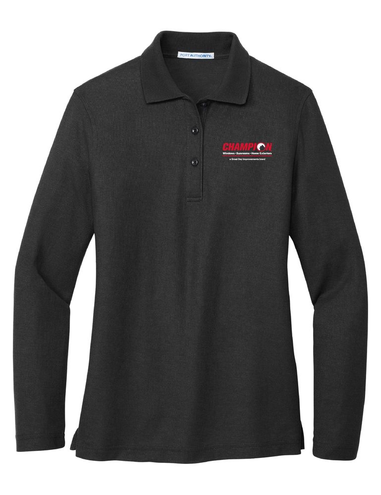 Silk Touch Cotton Long Sleeve Ladies Polo primary image