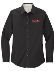 Image of Ladies Long Sleeve Button Down Shirt