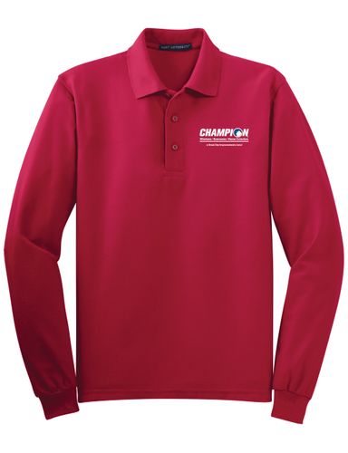 Long Sleeve Silk Touch Cotton Polo image thumbnail