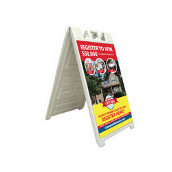 Image of Sandwich Board with 50k Giveaway Inserts