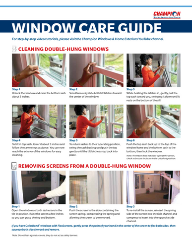 Window Care Guide Flyer (50 per pack) image thumbnail