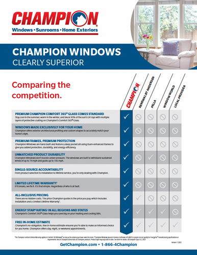 Comparison Chart Window (50 per pack) image thumbnail