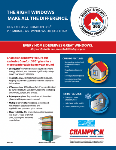 Comfort 365 Glass Sell Sheet (50 per pack) image thumbnail