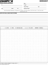 Image of Sunroom Worksheet (500 per pack)