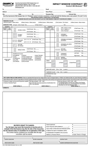 Impact Window Contract 100 per pack PRODUCT CONTRACT ONLY image thumbnail