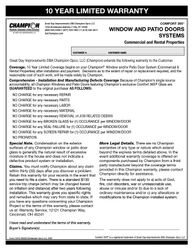 Image of Commercial Window Warranty (500 per pack)