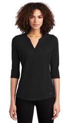 Image of Ladies OGIO Henley 3/4 Sleeves