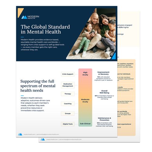 The Global Standard in Mental Health (1-page Flyer) image thumbnail