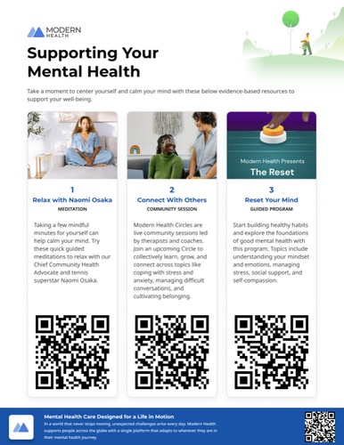 Supporting Mental Health Flyer image thumbnail
