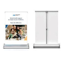Image of Full-color Table Top Banner Stand (Mental Health Support)