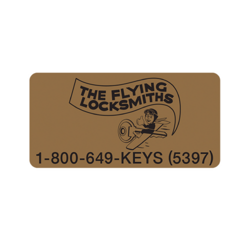 Bronze Flying Locksmiths Sticker | Sold in Qty of 500 image thumbnail